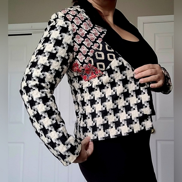 Canvasbacks Lutton & Horsfield Women's Patchwork Blazer Jacket Art-to-Wear Small - Picture 1 of 16